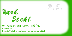 mark stekl business card